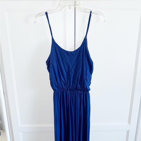 Lush Knit Maxi Dress Royal Blue Sz Small Beachy Vacation 90’s - Picture 10 of 12